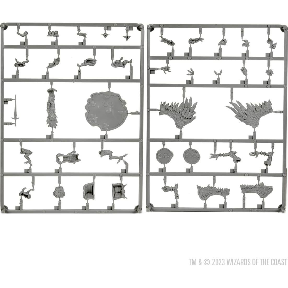 Miniatura Vrock sin pintar WizKids D&D Frameworks 3 piezas