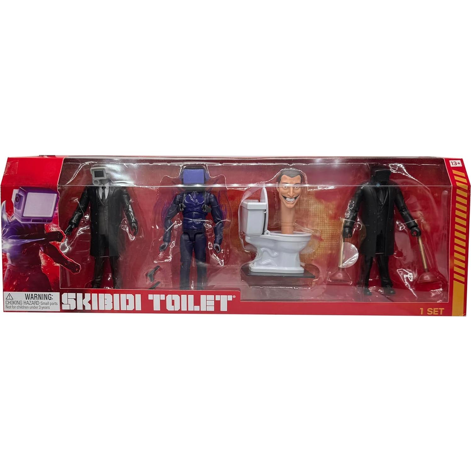 Figuras coleccionables Skibidi Toilet Deluxe - 4 personajes