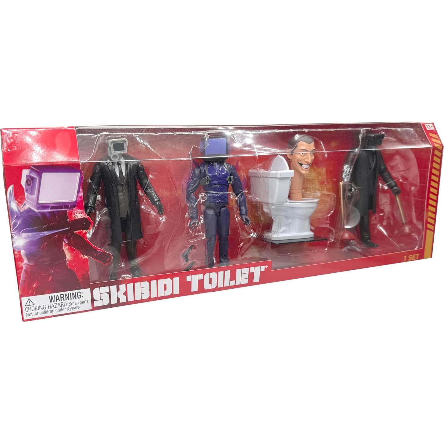 Figuras coleccionables Skibidi Toilet Deluxe - 4 personajes