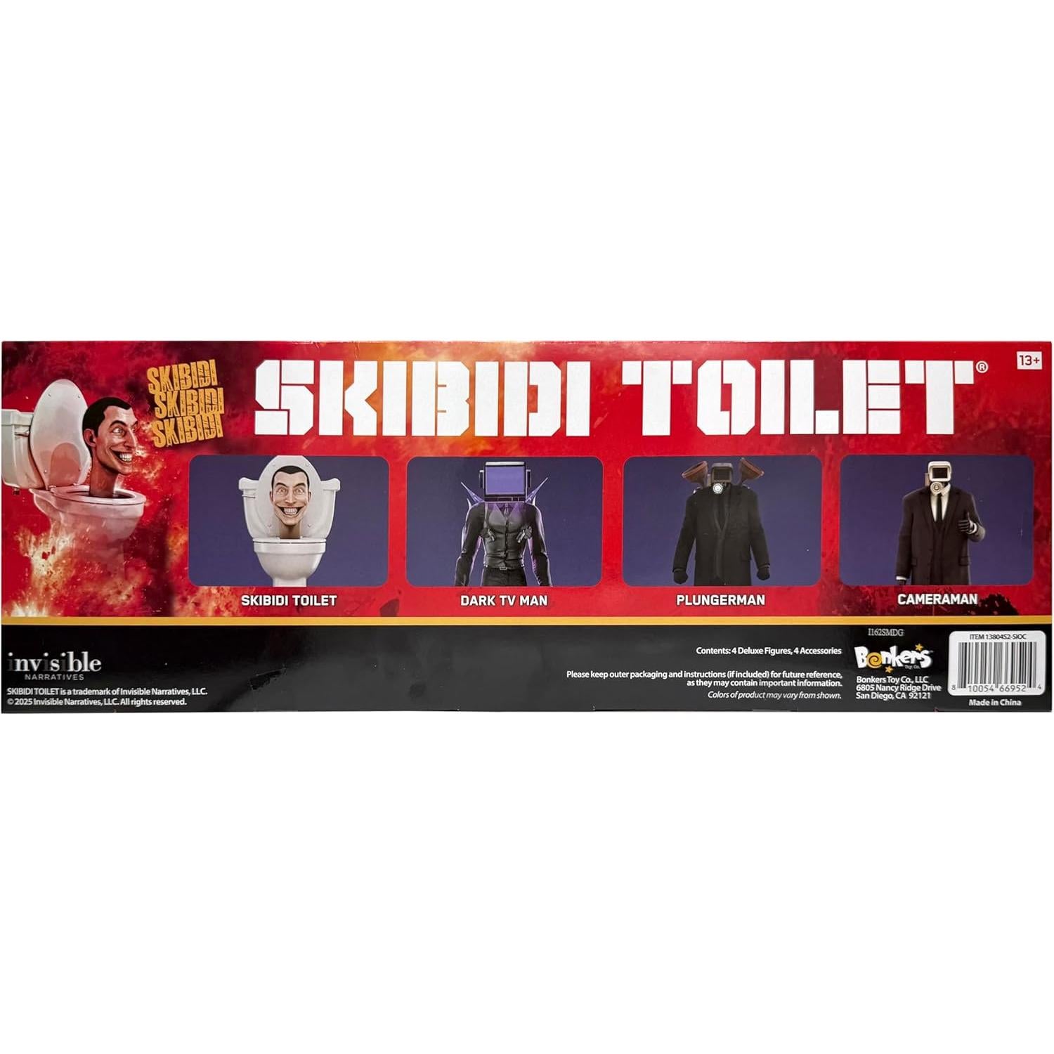 Figuras coleccionables Skibidi Toilet Deluxe - 4 personajes