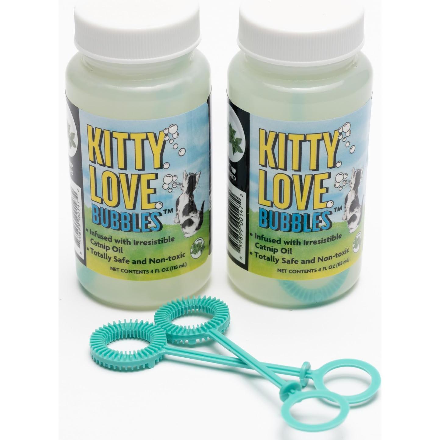 Kitty Love Bubbles - 2 Botellas de Burbujas con Hierba Gatera 284g