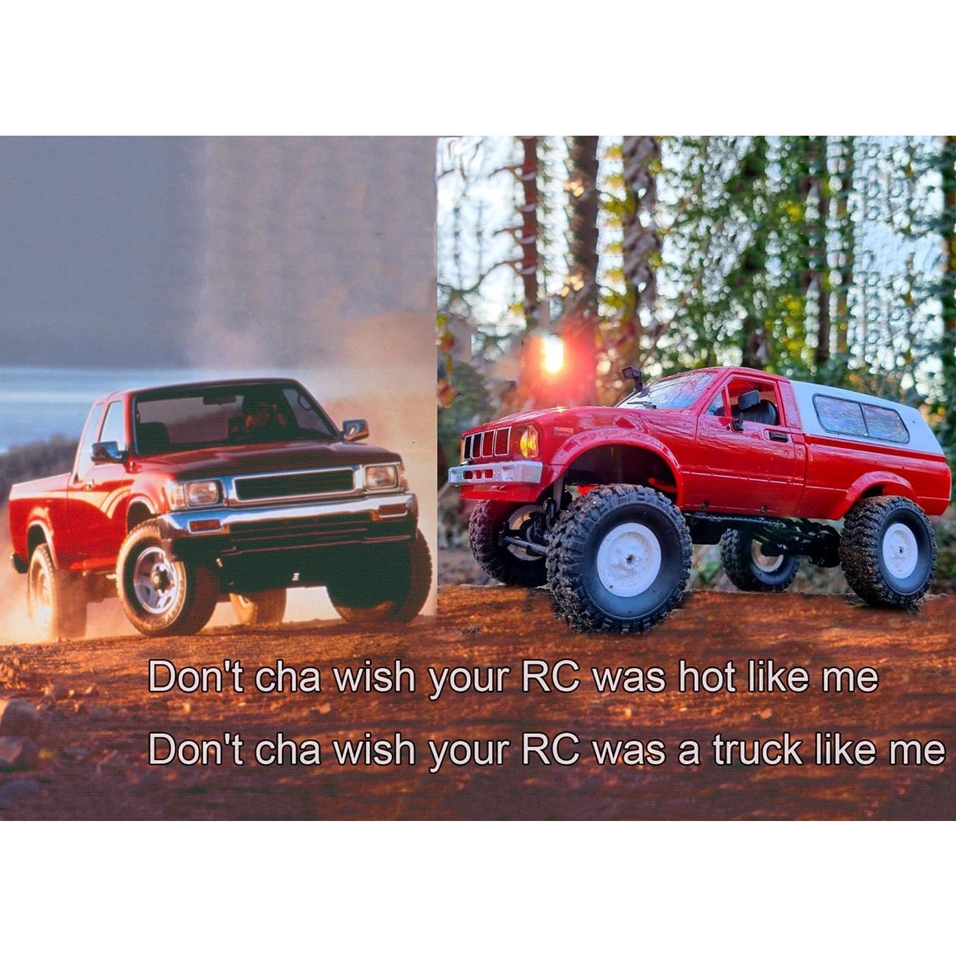 Camión RC WPL C24 1/16 Escala 4x4 Todo Terreno LED RTR