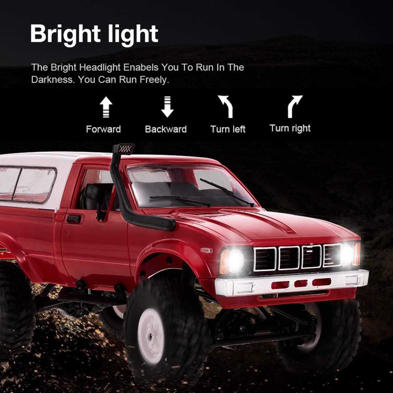 Camión RC WPL C24 1/16 Escala 4x4 Todo Terreno LED RTR