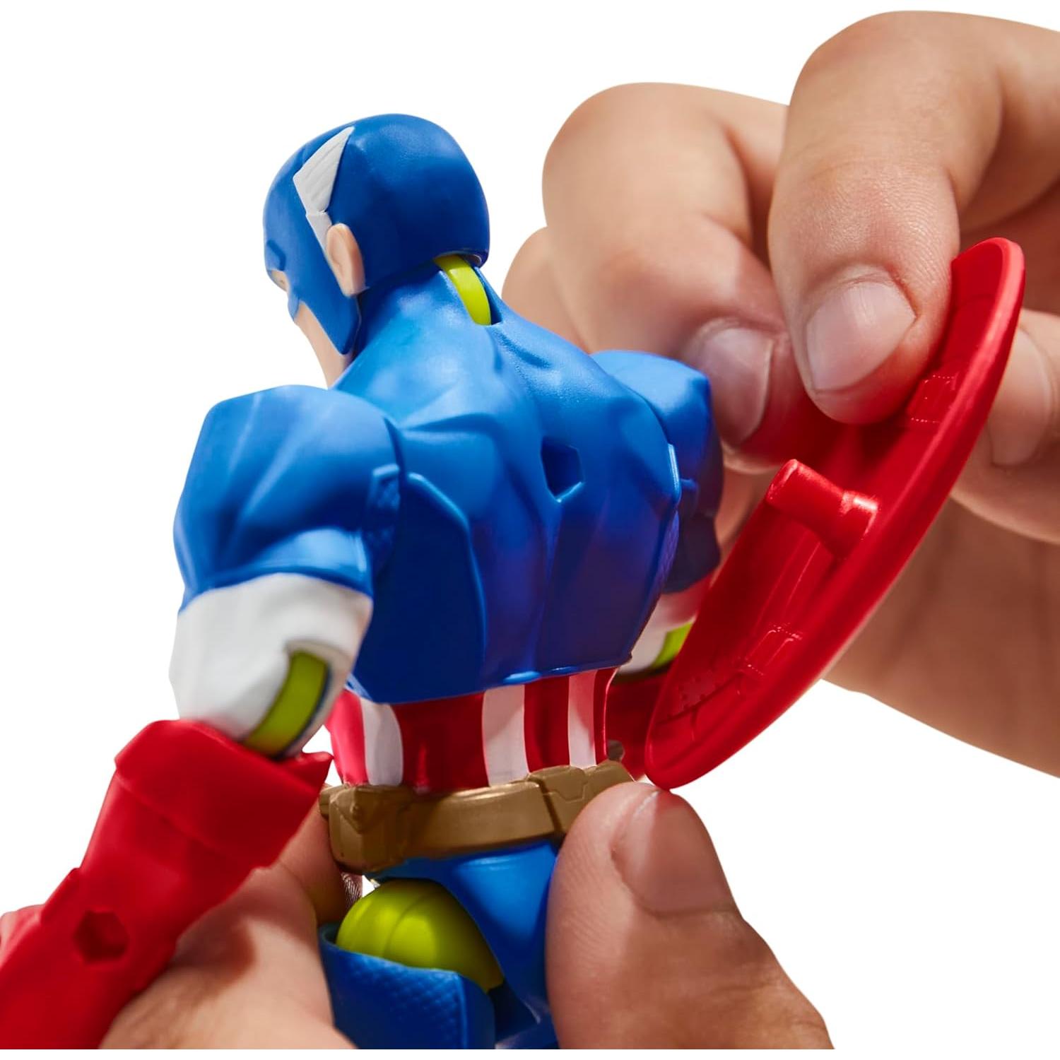Marvel MixMashers Captain America Custom Avengers Mix-and-Match Action Figure & Accessories, 5-Inch-Scale Super Hero Toys for Kids Ages 4+