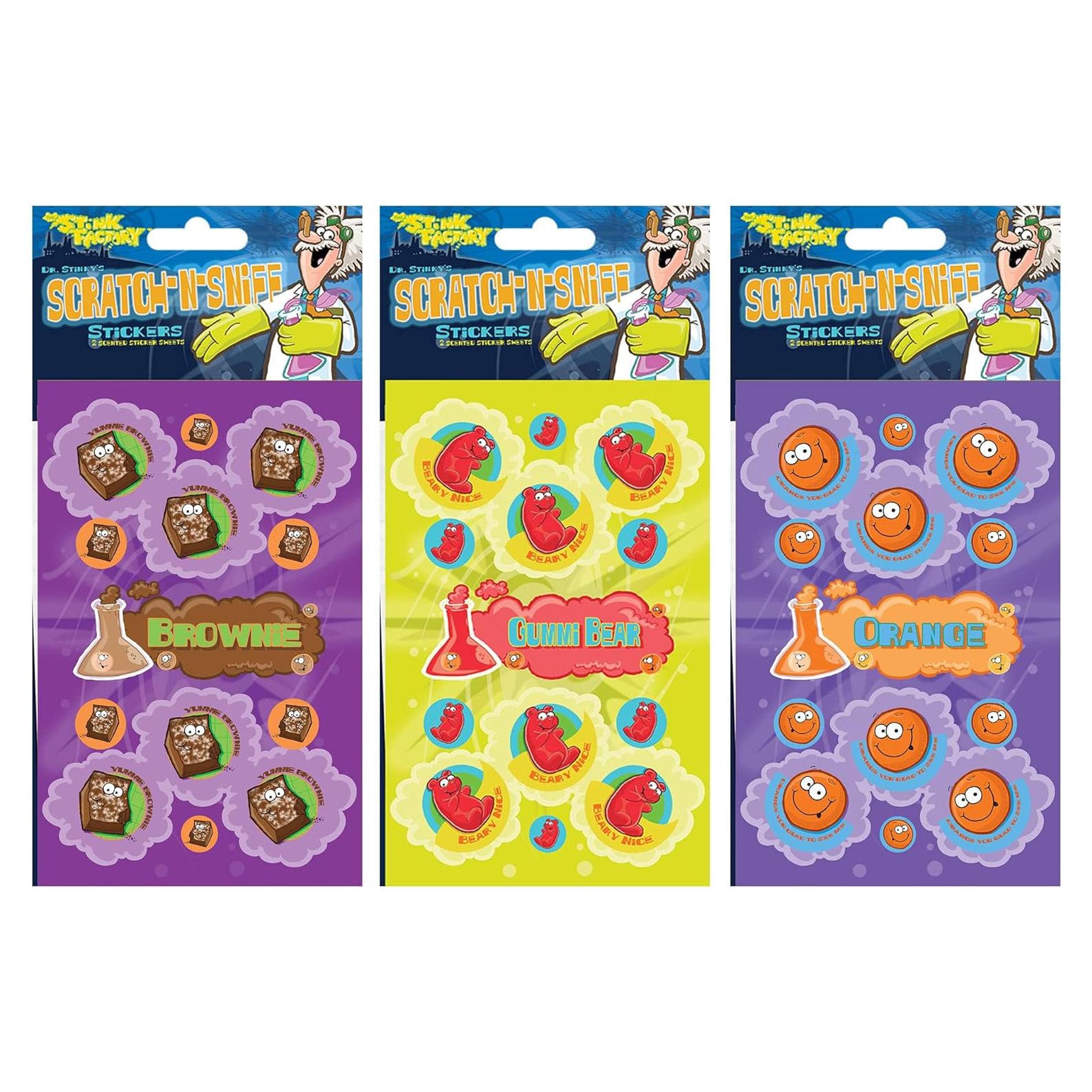 Stickers Scratch N Sniff Just For Laughs Dr. Stinky 3-Pack