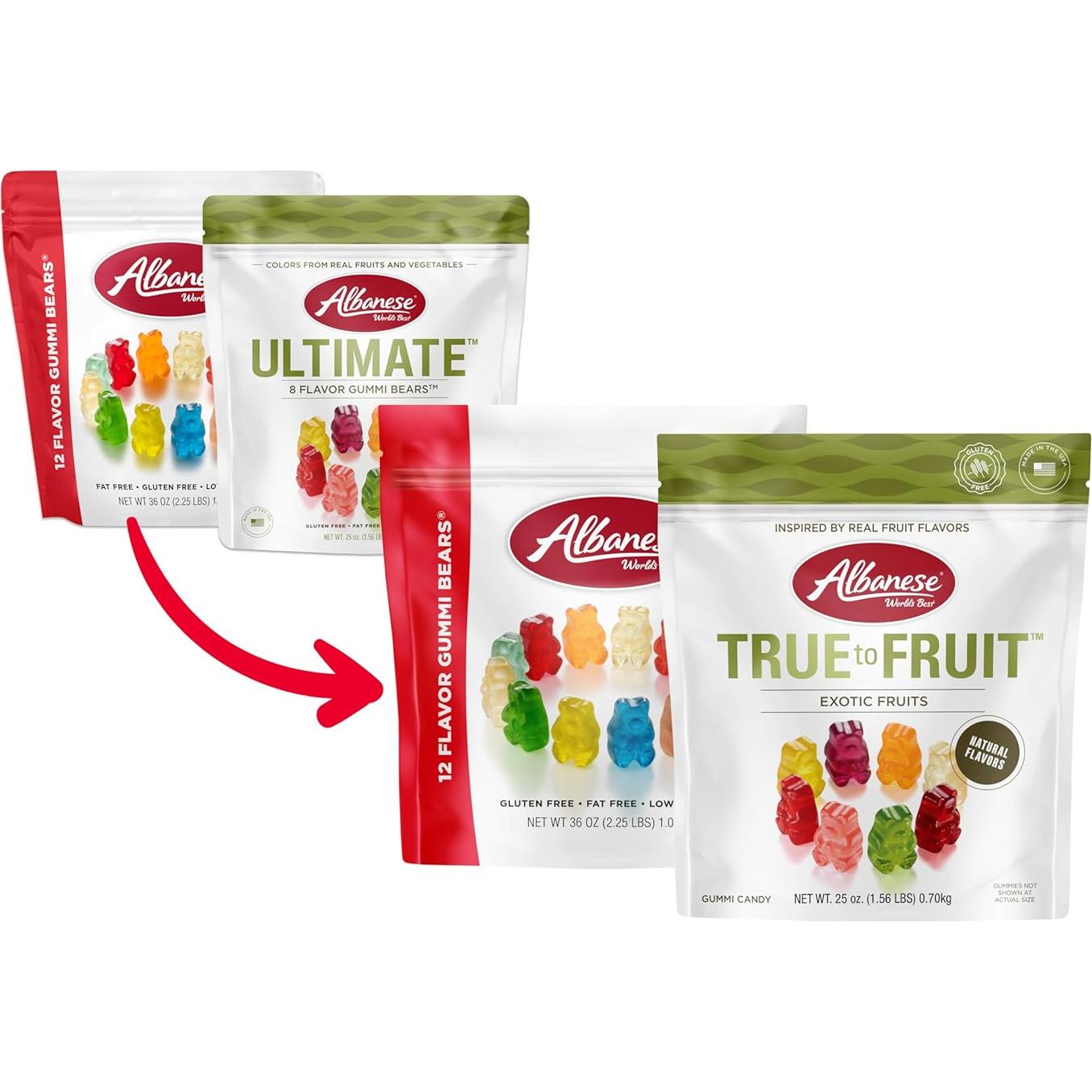 Paquete Familiar Albanese Gummy Bears 12 Sabores 1735g