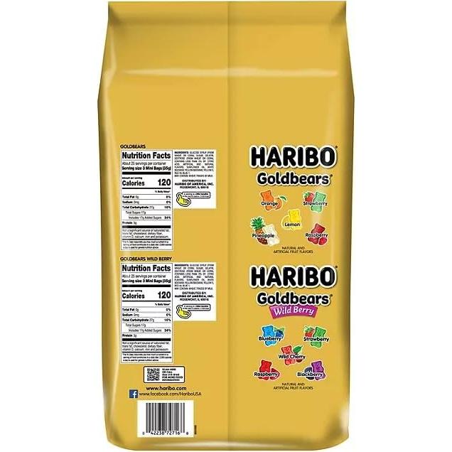Caramelos de Goma Haribo Goldbears y Wildberry 150 unidades