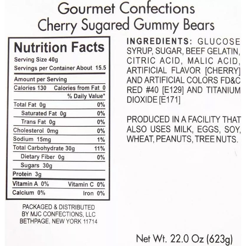 Ositos de Goma Azucarados Hampton Popcorn 623g Sabor Cereza