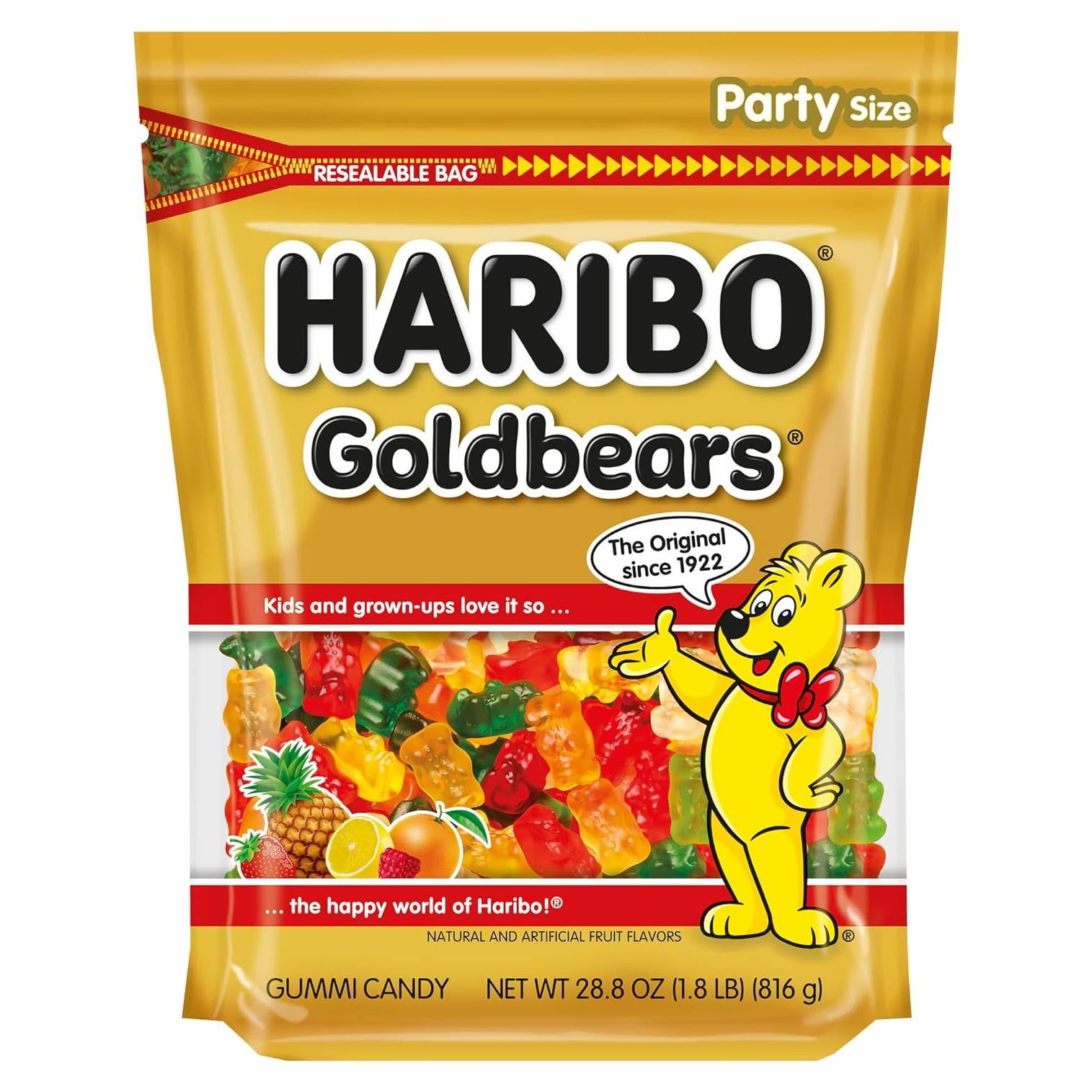 HARIBO Goldbears Gummy 816g Bolsa Reutilizable Sabores Variados