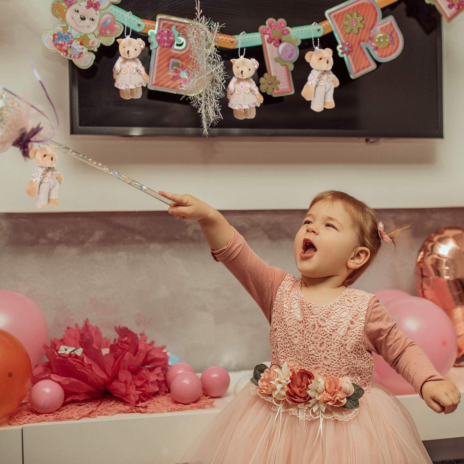 12 Mini Osos de Peluche Skylety con Ropa de Arpillera 10 cm