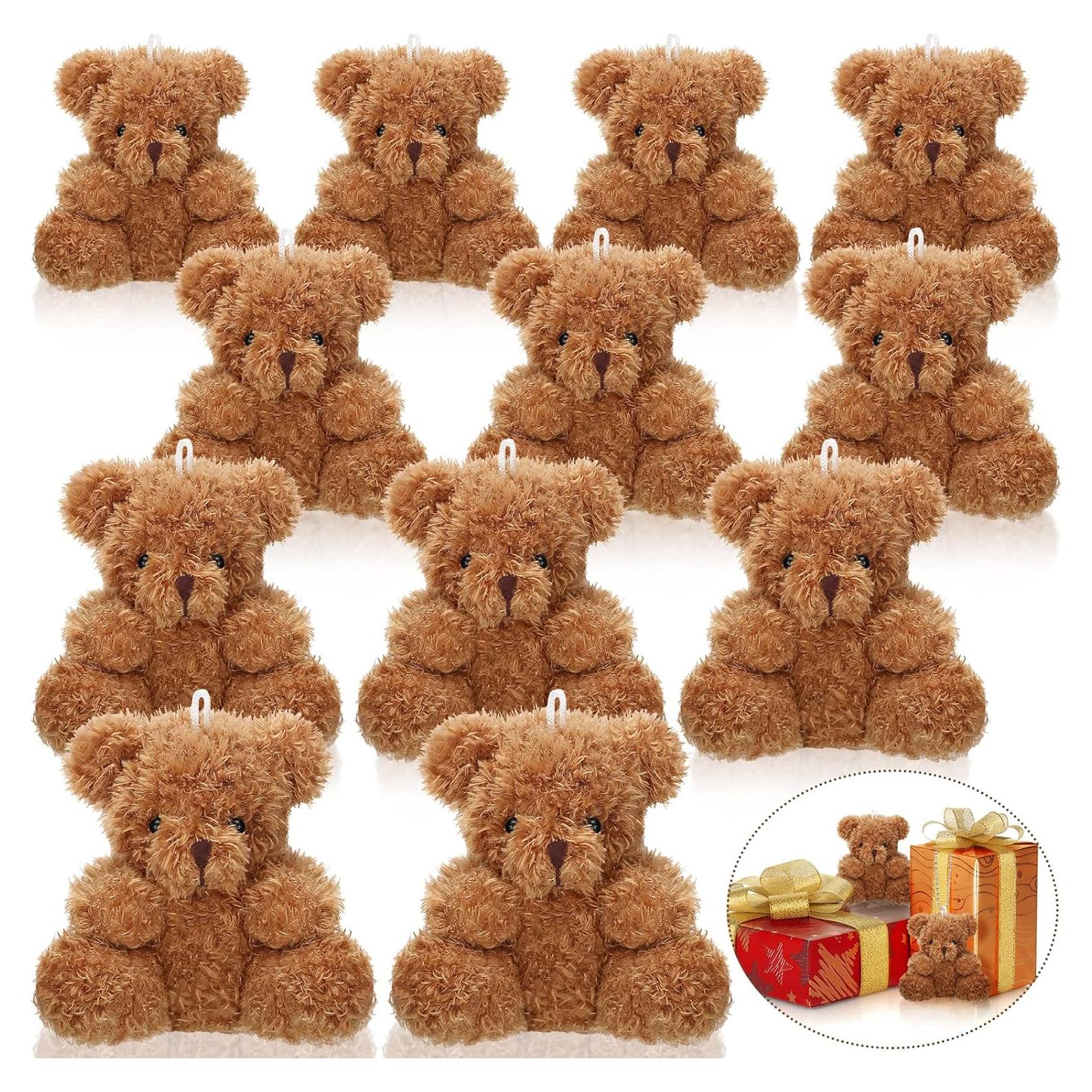 Sotiff 12 Mini Ositos de Peluche 10 cm para Regalo y Decoración