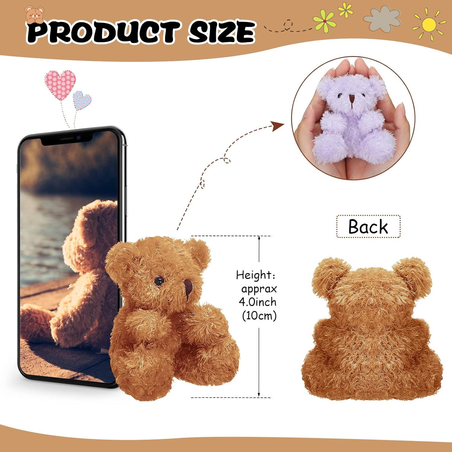 Sotiff 12 Mini Ositos de Peluche 10 cm para Regalo y Decoración