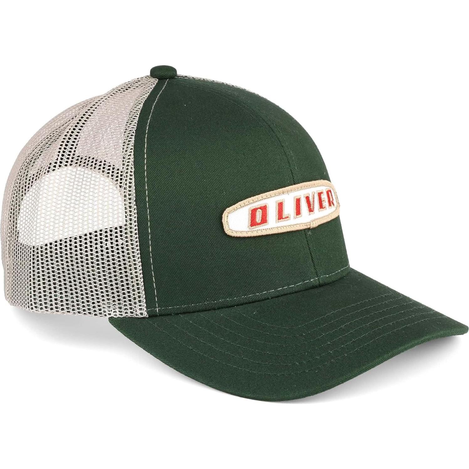 Gorra Ovalada Oliver Verde con Malla Beige Unisex
