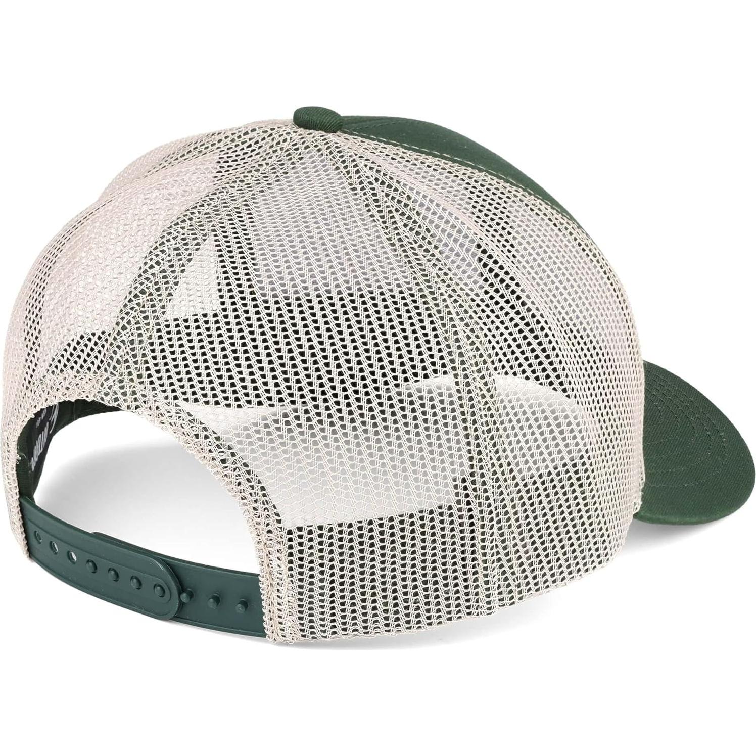 Gorra Ovalada Oliver Verde con Malla Beige Unisex