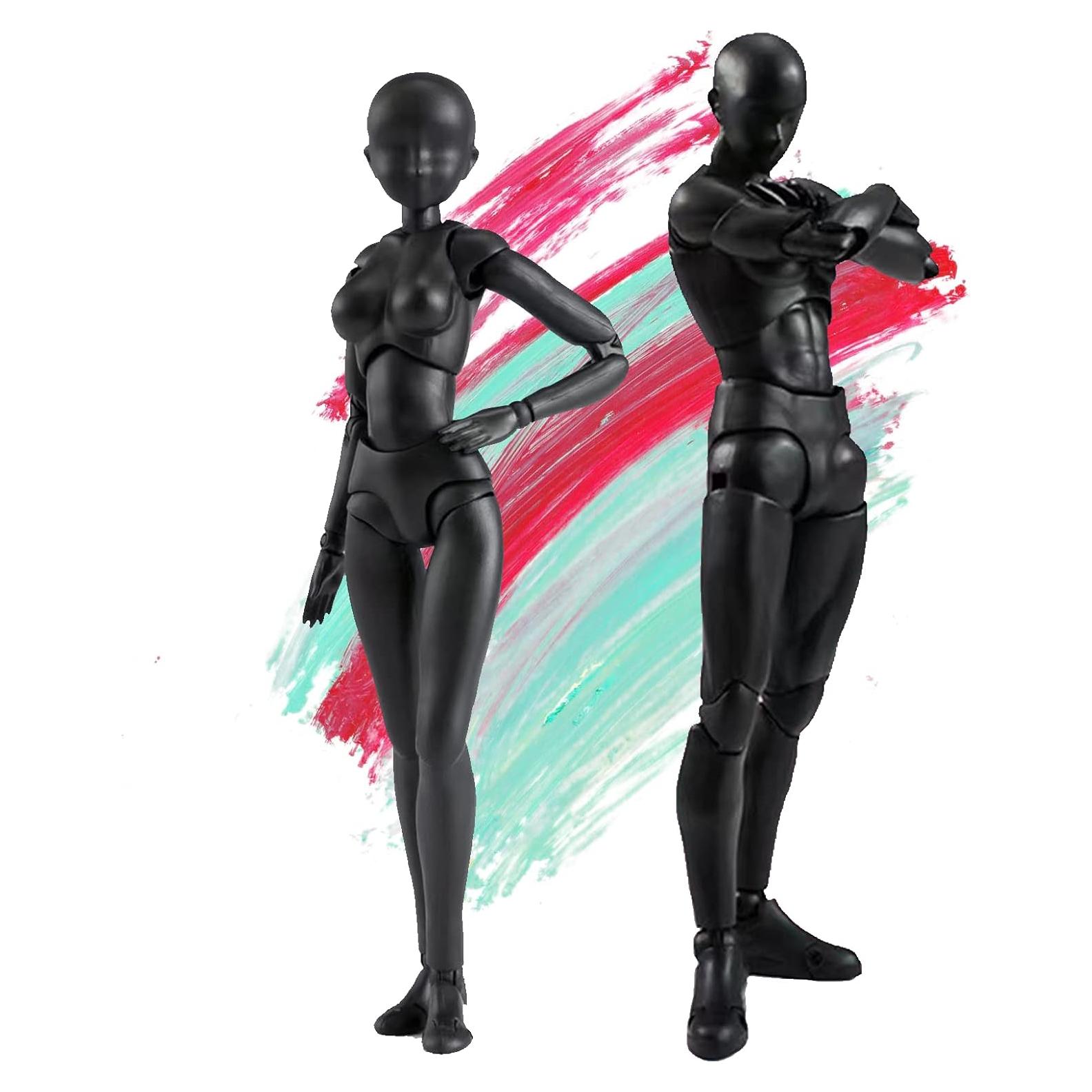 Figuras de Acción PVC Gnallang Negro Modelo Masculino y Femenino