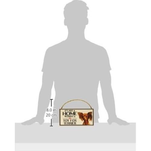 Cartel Decorativo de Madera para Perro Toy Fox Terrier