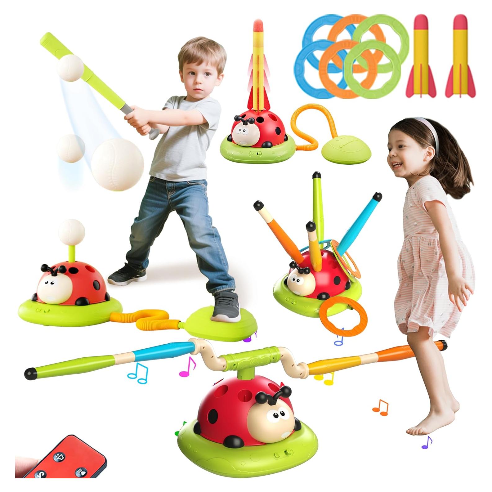 Juego Musical 4 en 1 Engfa - Lanzamiento de Aros y Béisbol