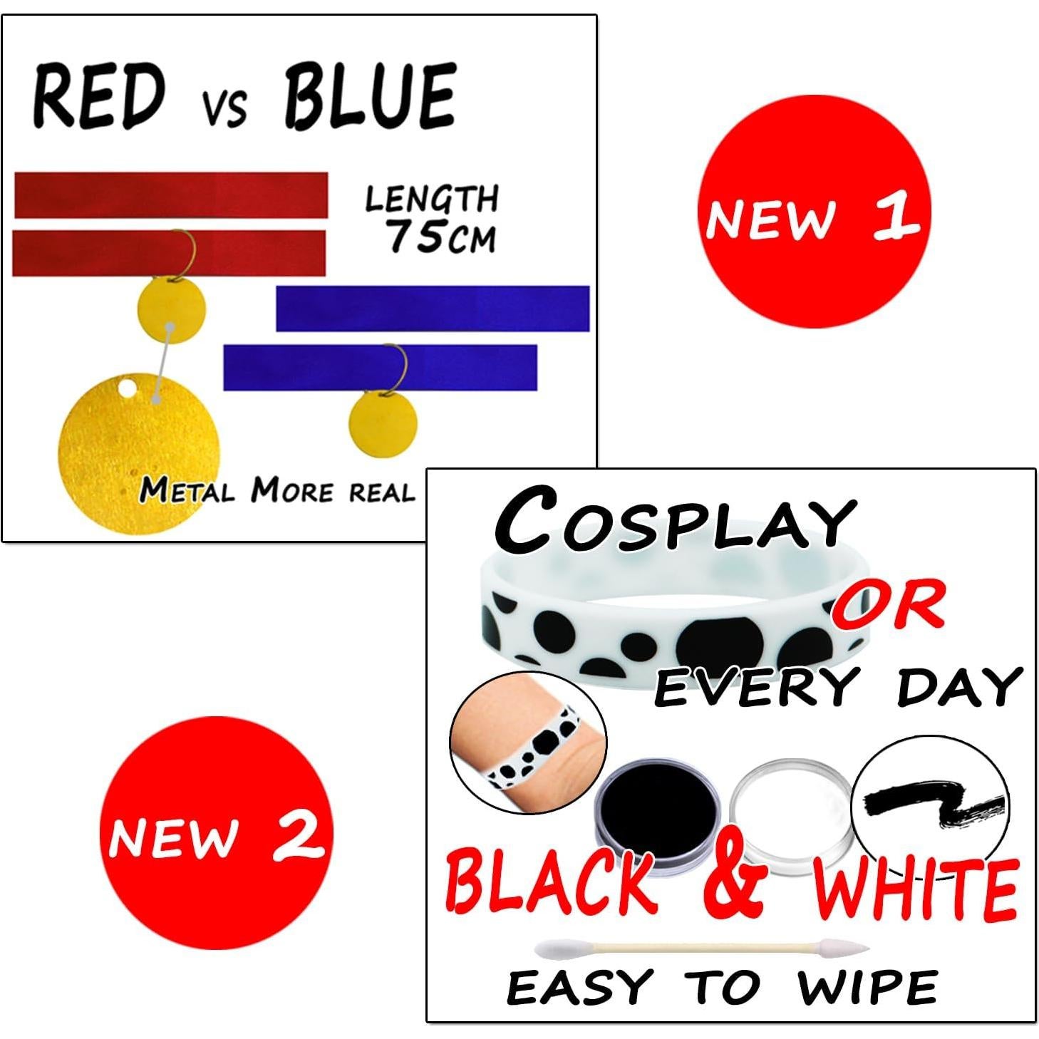 2 Conjuntos de Disfraz de Perro Dálmata con Diadema y Accesorios