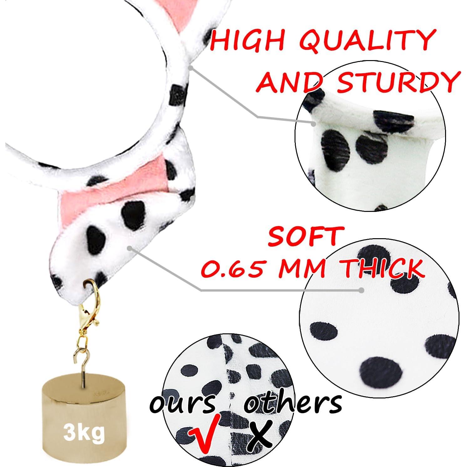 2 Conjuntos de Disfraz de Perro Dálmata con Diadema y Accesorios