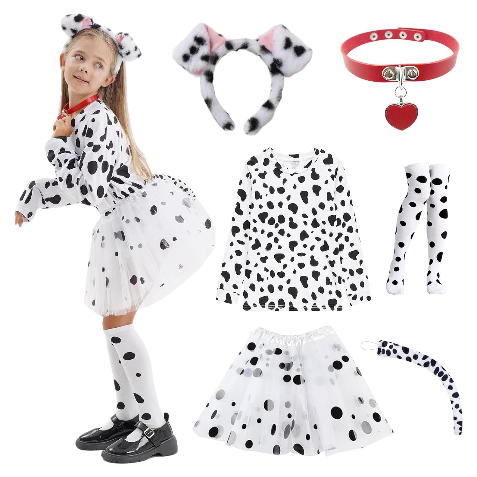 Disfraz de Dálmata para Niños - Camiseta, Tutu y Accesorios