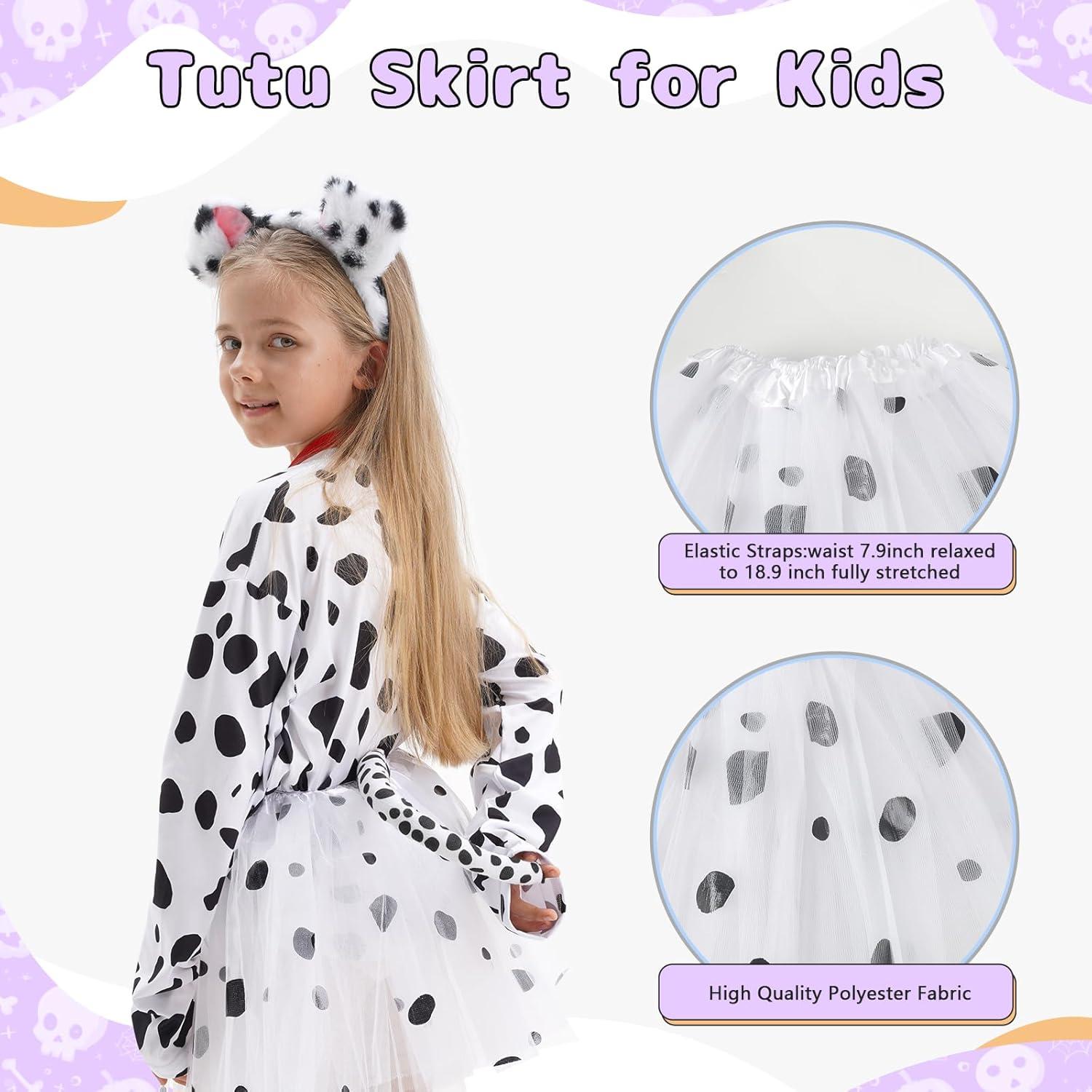 Disfraz de Dálmata para Niños - Camiseta, Tutu y Accesorios