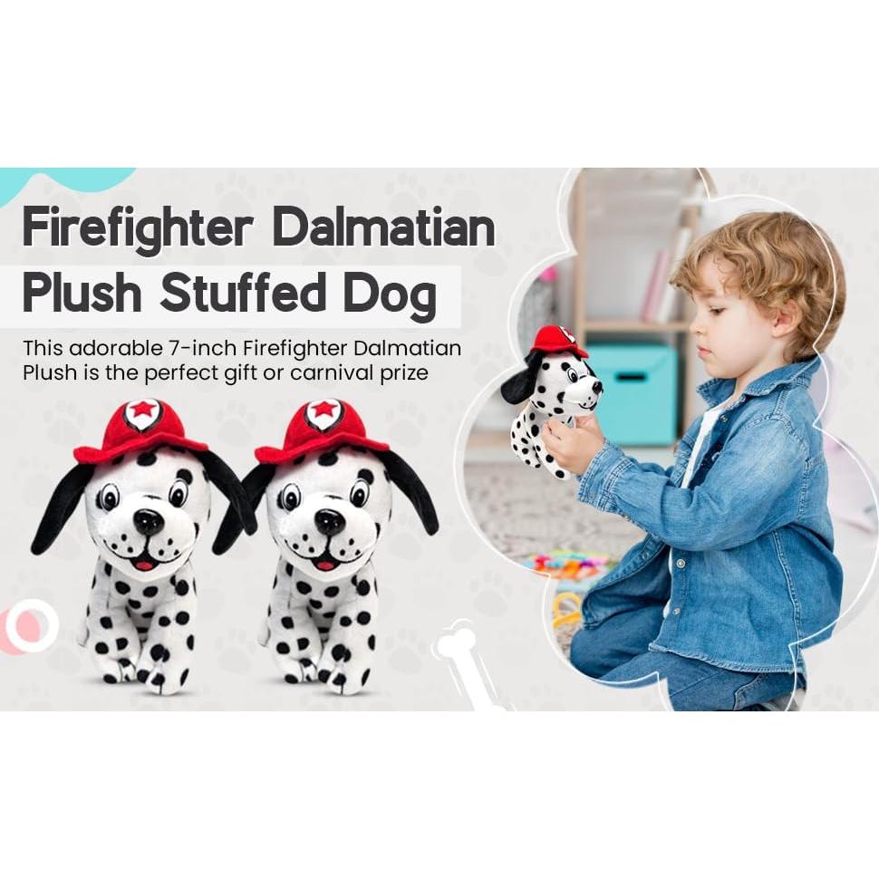 Peluche Dálmata Bombero Zugar Land 18 cm Seguro para Niños