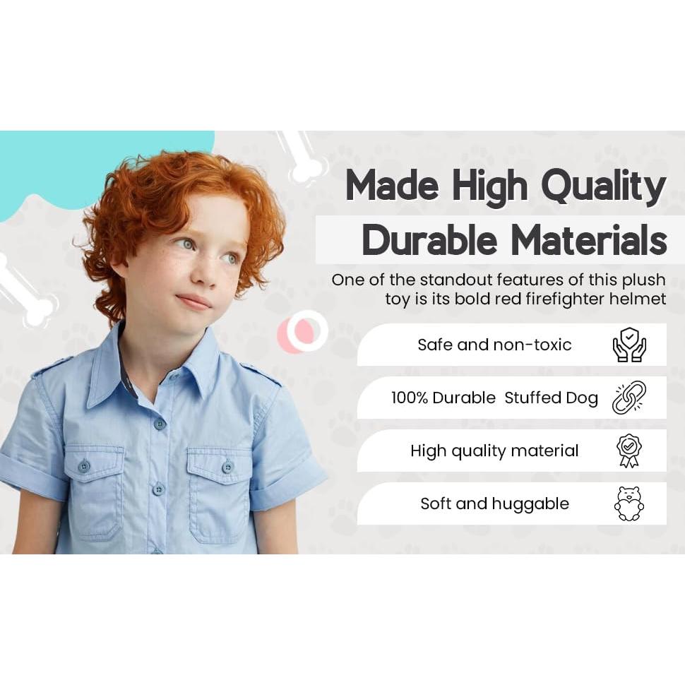 Peluche Dálmata Bombero Zugar Land 18 cm Seguro para Niños