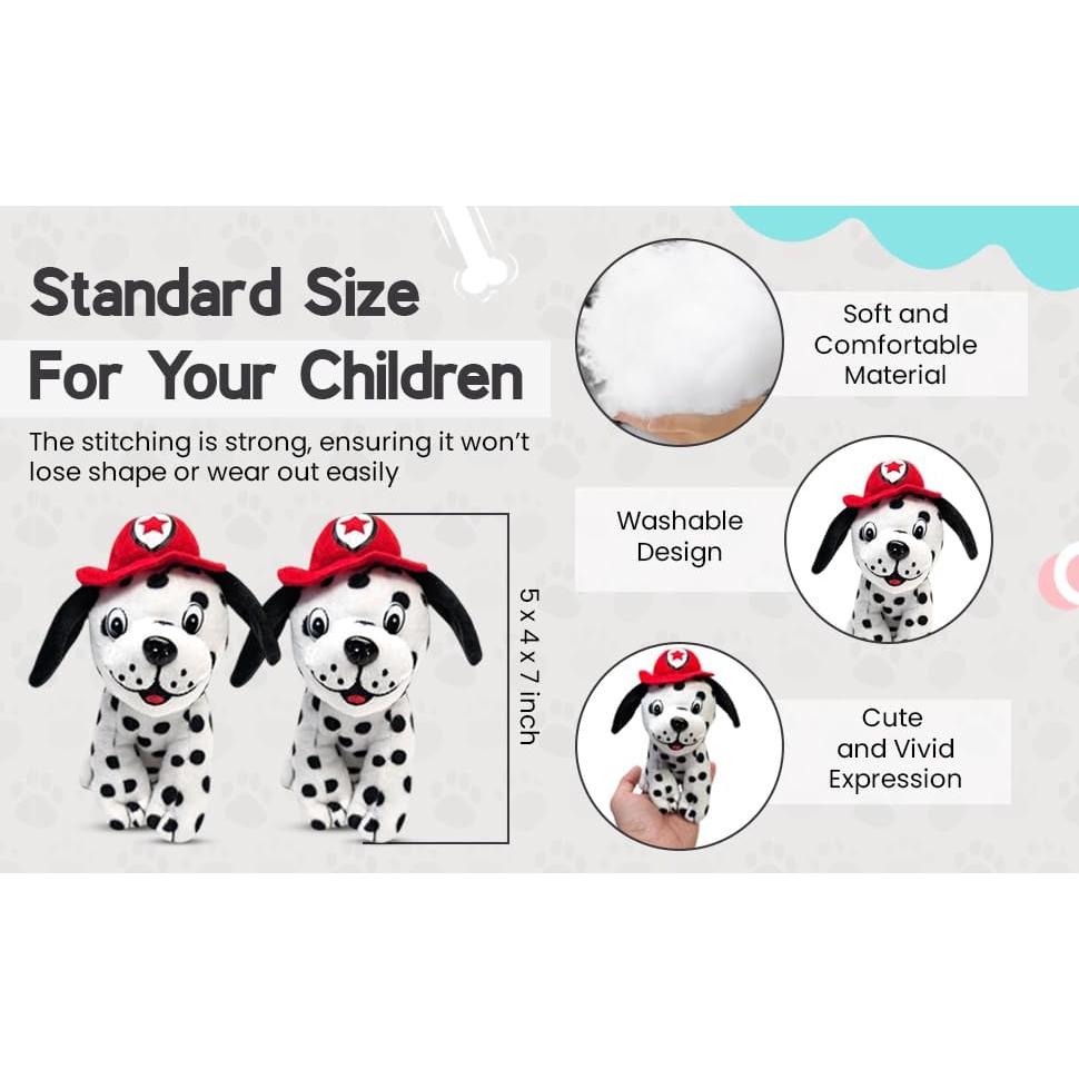 Peluche Dálmata Bombero Zugar Land 18 cm Seguro para Niños