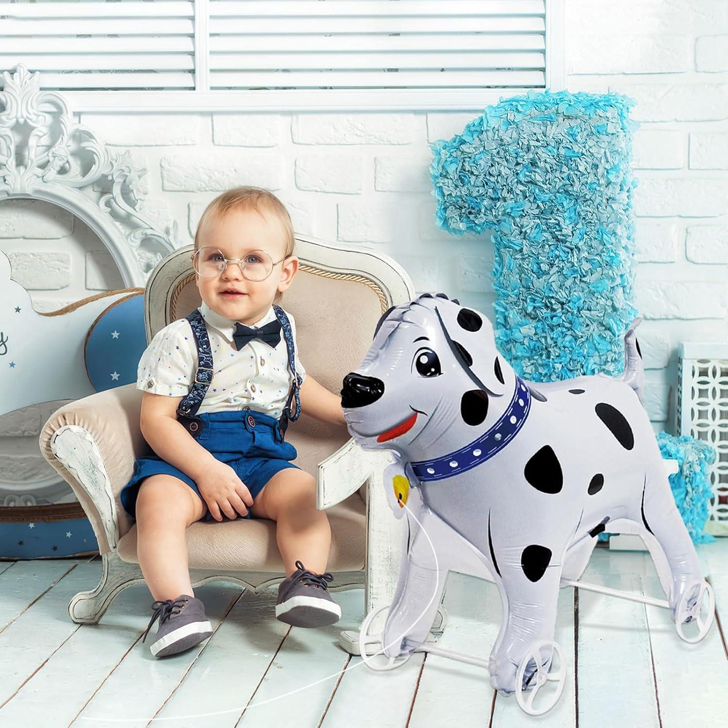 Globo de Perro Dálmata Mylar 20 cm para Fiesta de Cumpleaños