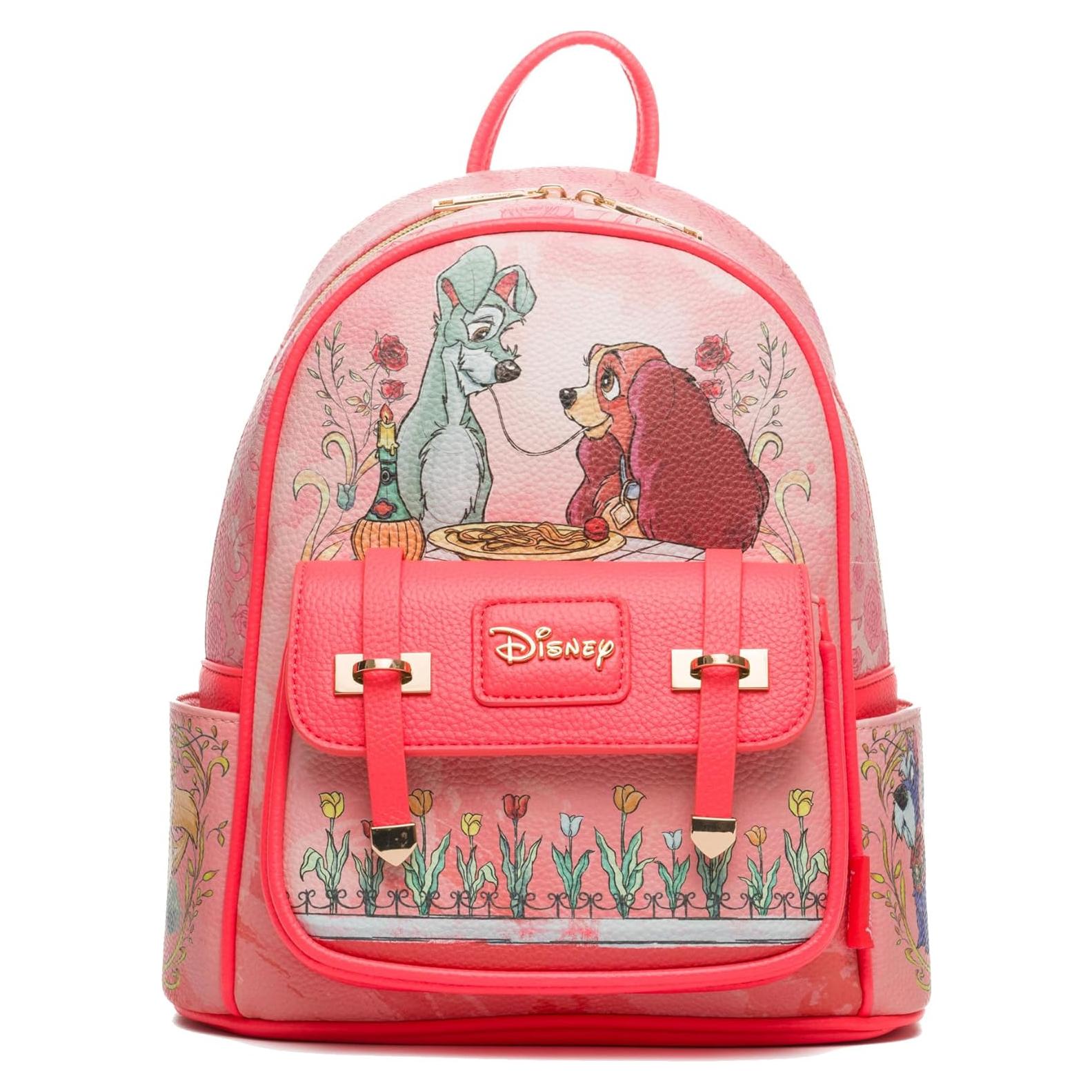 Mochila Mini de Cuero Vegano Disney La Dama y El Vagabundo 27.94 cm
