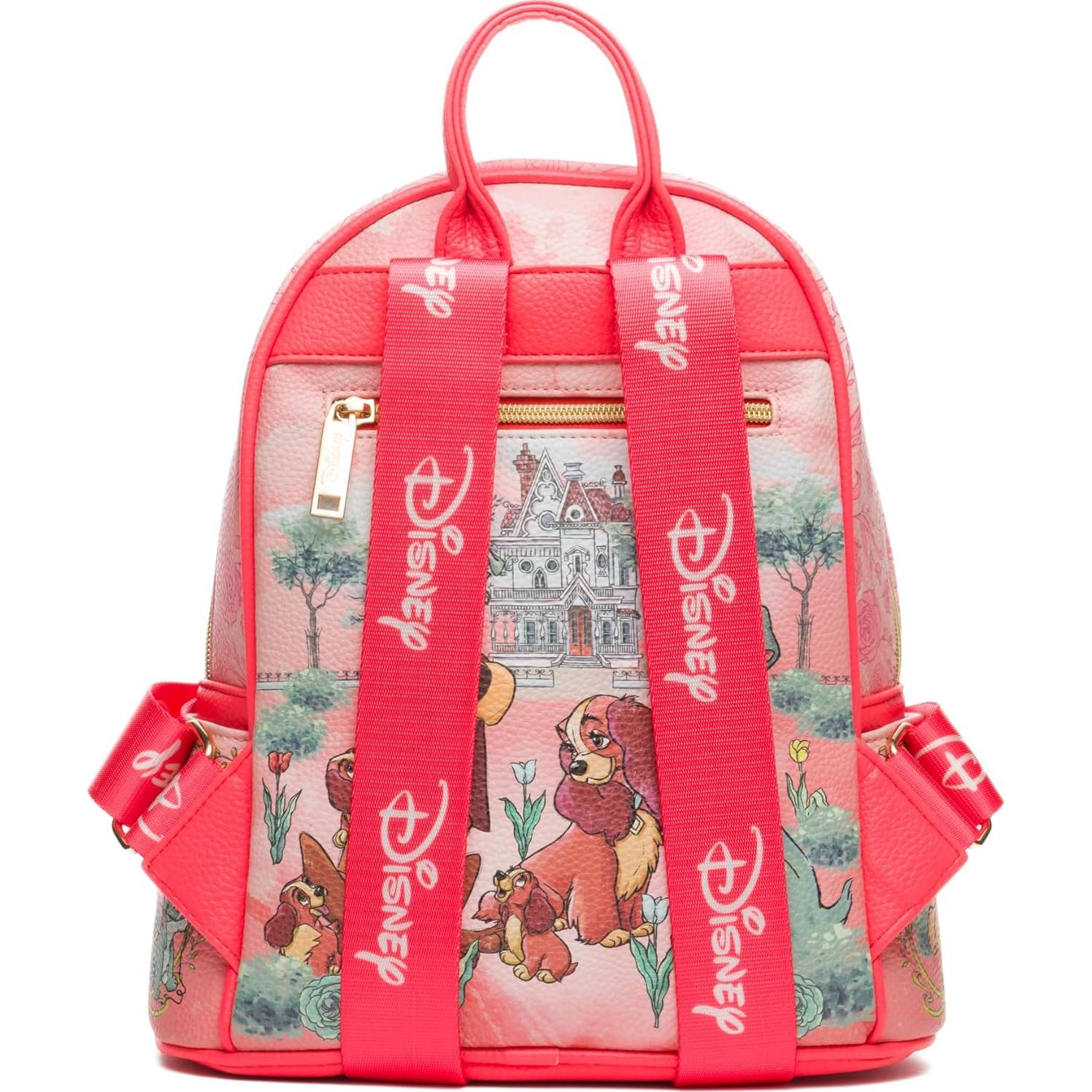 Mochila Mini de Cuero Vegano Disney La Dama y El Vagabundo 27.94 cm