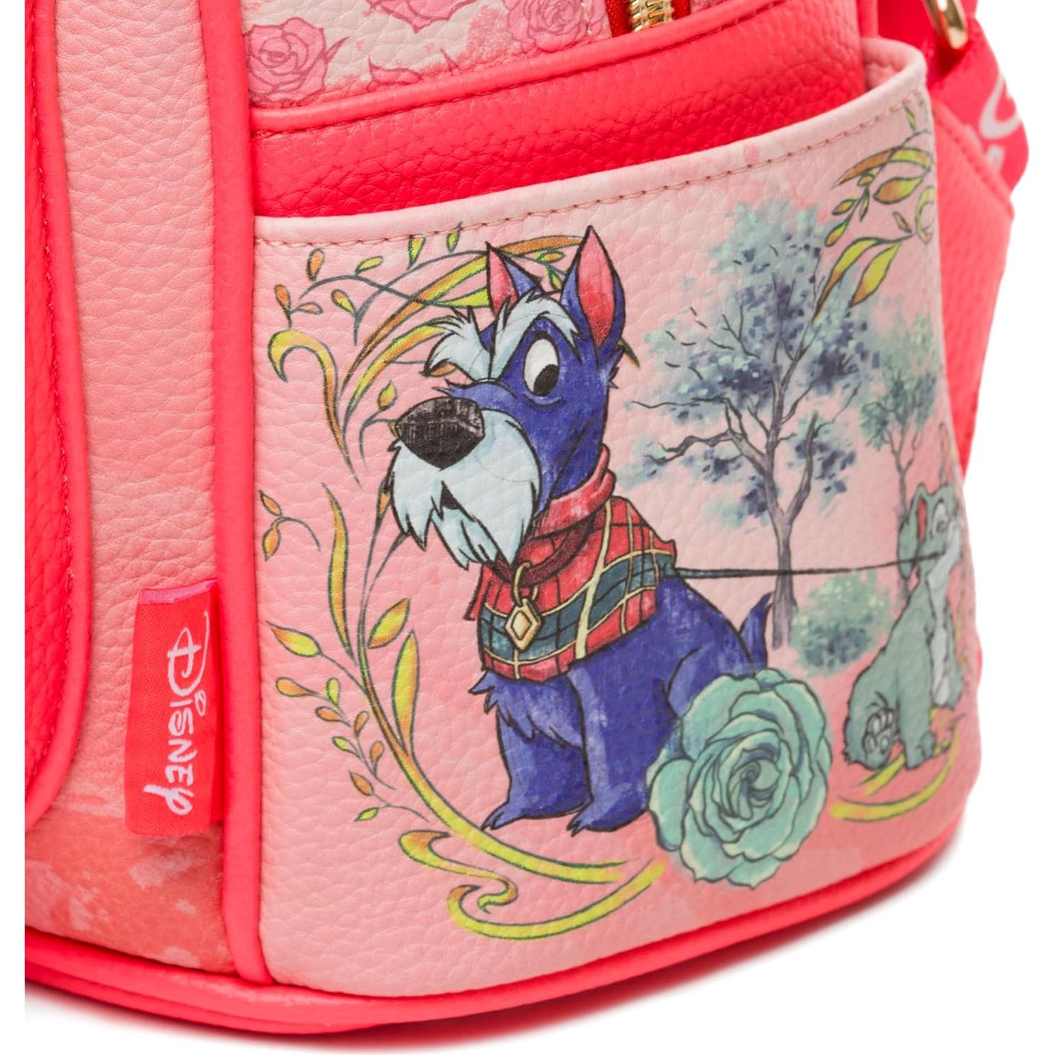 Mochila Mini de Cuero Vegano Disney La Dama y El Vagabundo 27.94 cm