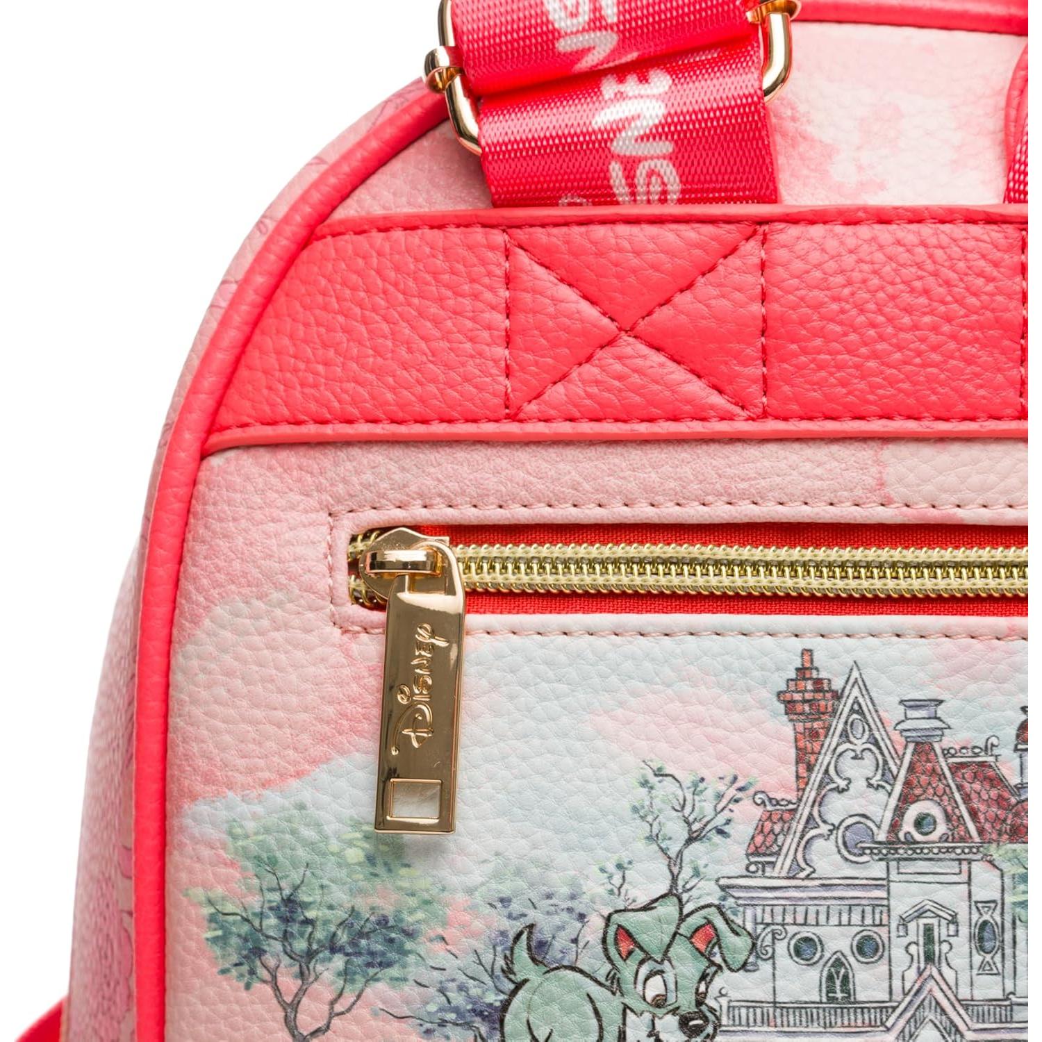 Mochila Mini de Cuero Vegano Disney La Dama y El Vagabundo 27.94 cm