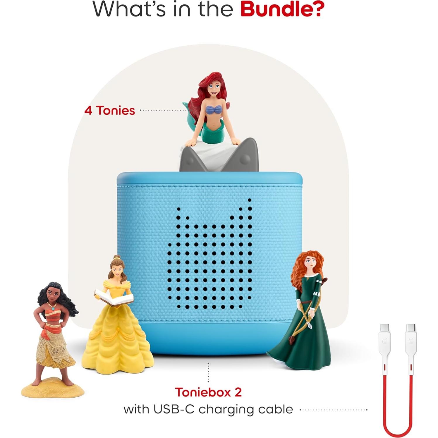 Toniebox 2 Reproductor de Audio Azul Cielo con Princesas Disney