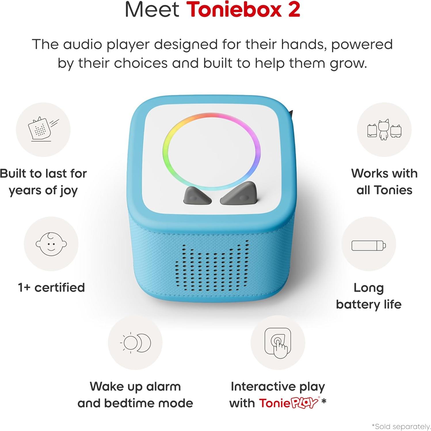 Toniebox 2 Reproductor de Audio Azul Cielo con Princesas Disney