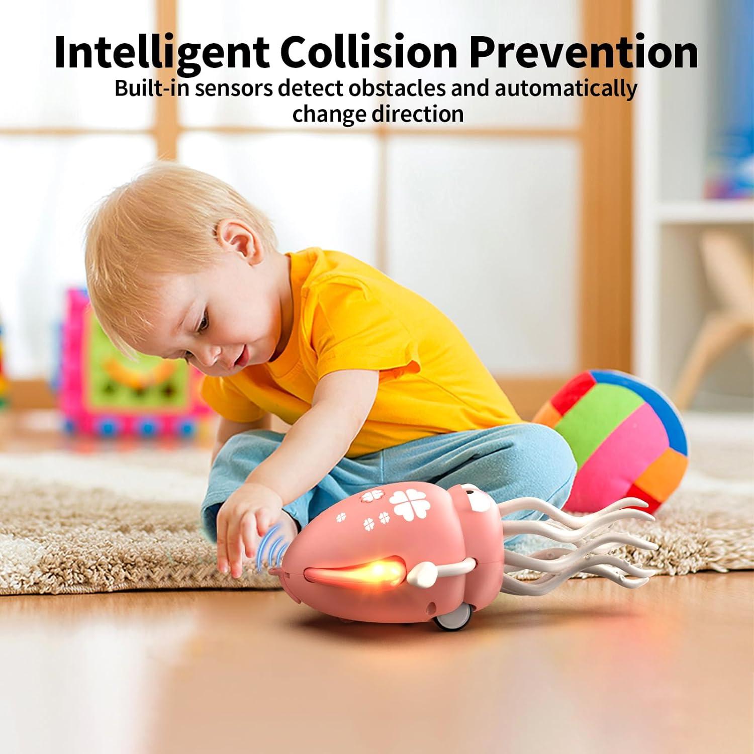 Juguete eléctrico pulpo bailarín con luces y música Rosa