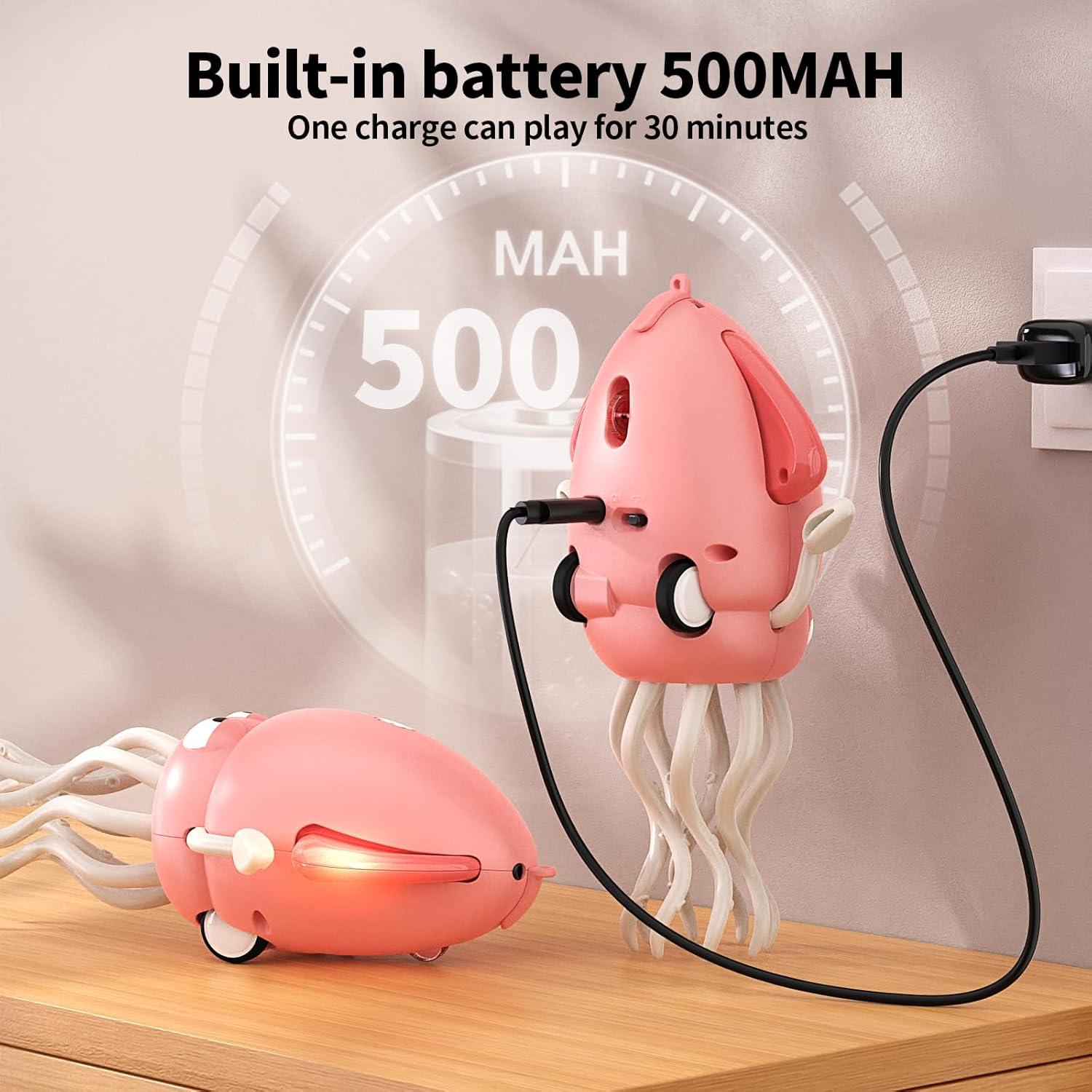 Juguete eléctrico pulpo bailarín con luces y música Rosa