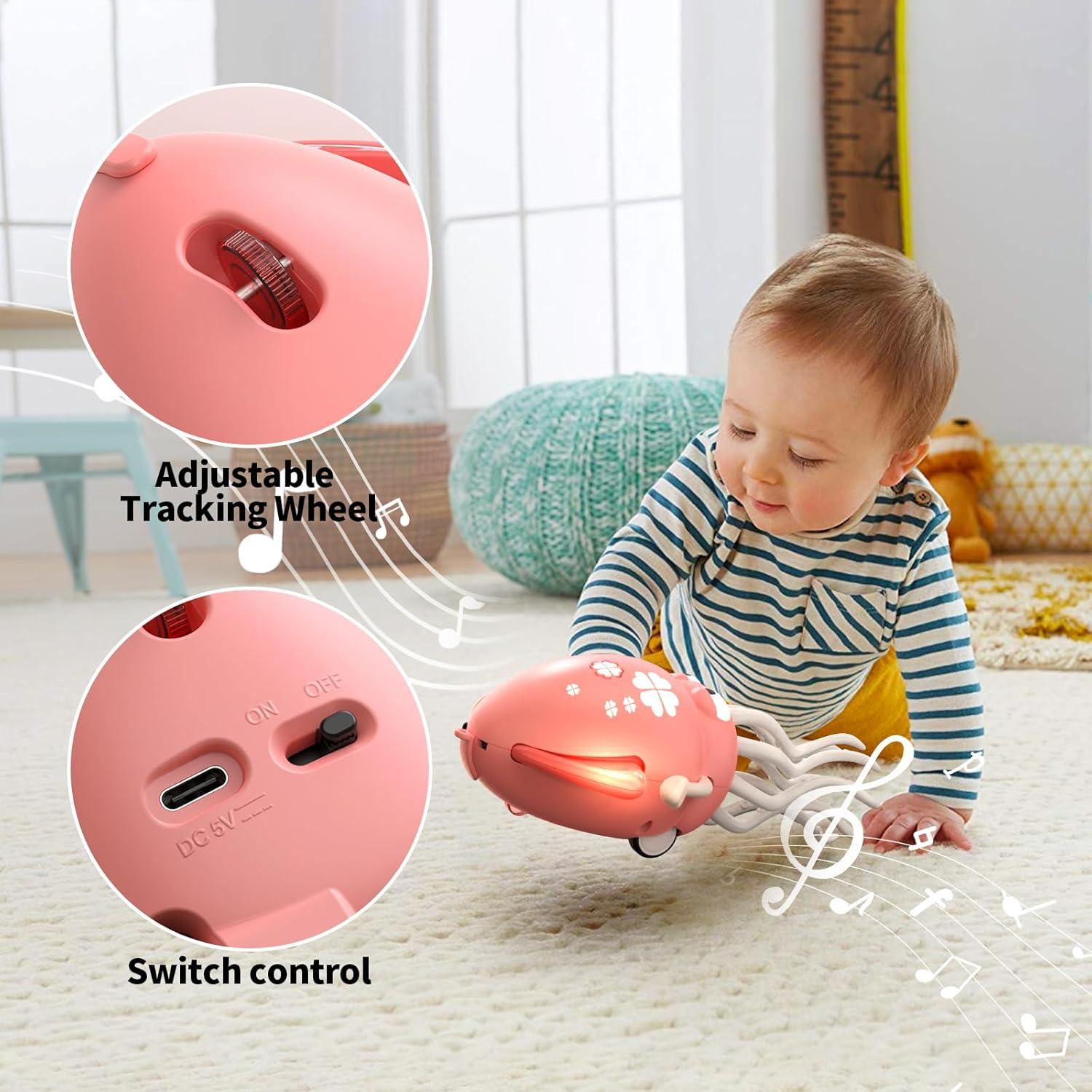 Juguete eléctrico pulpo bailarín con luces y música Rosa