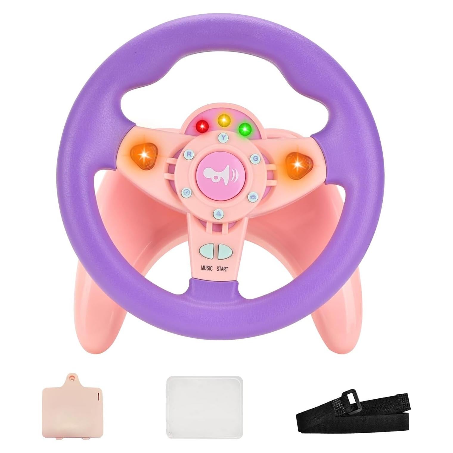 Volante de Juguete RedCrab para Niños con Luz y Música