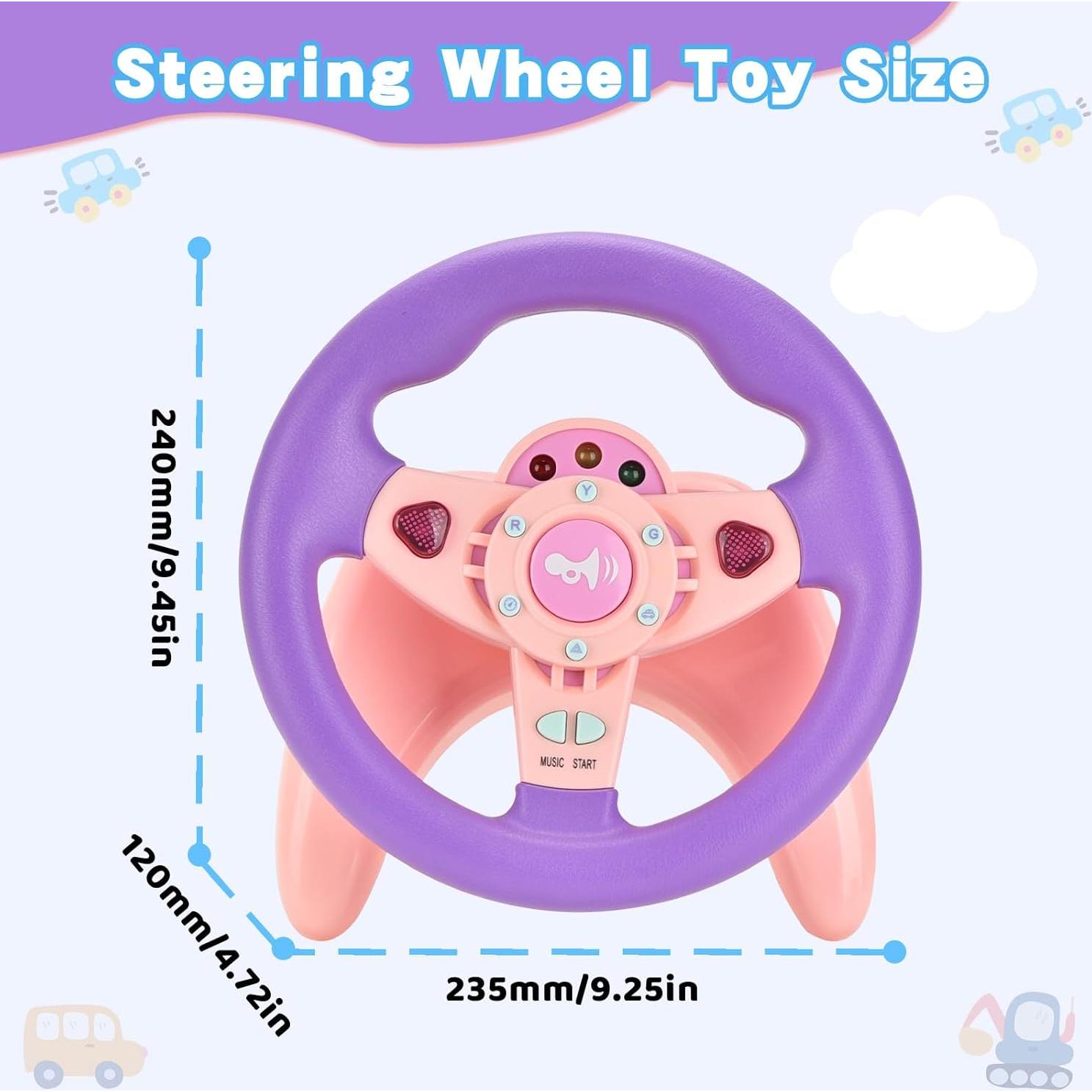 Volante de Juguete RedCrab para Niños con Luz y Música