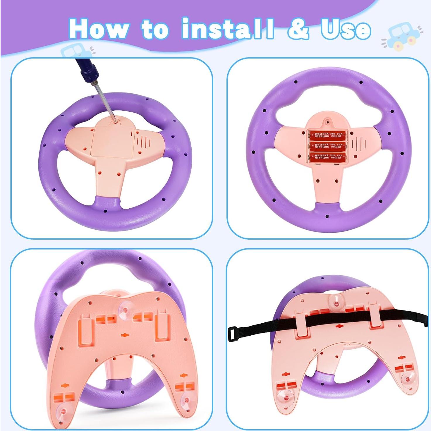 Volante de Juguete RedCrab para Niños con Luz y Música