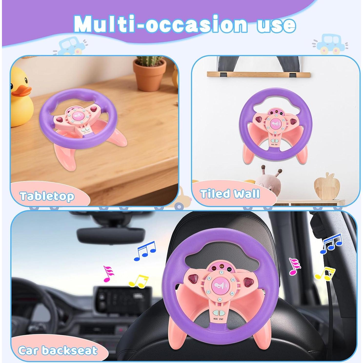 Volante de Juguete RedCrab para Niños con Luz y Música