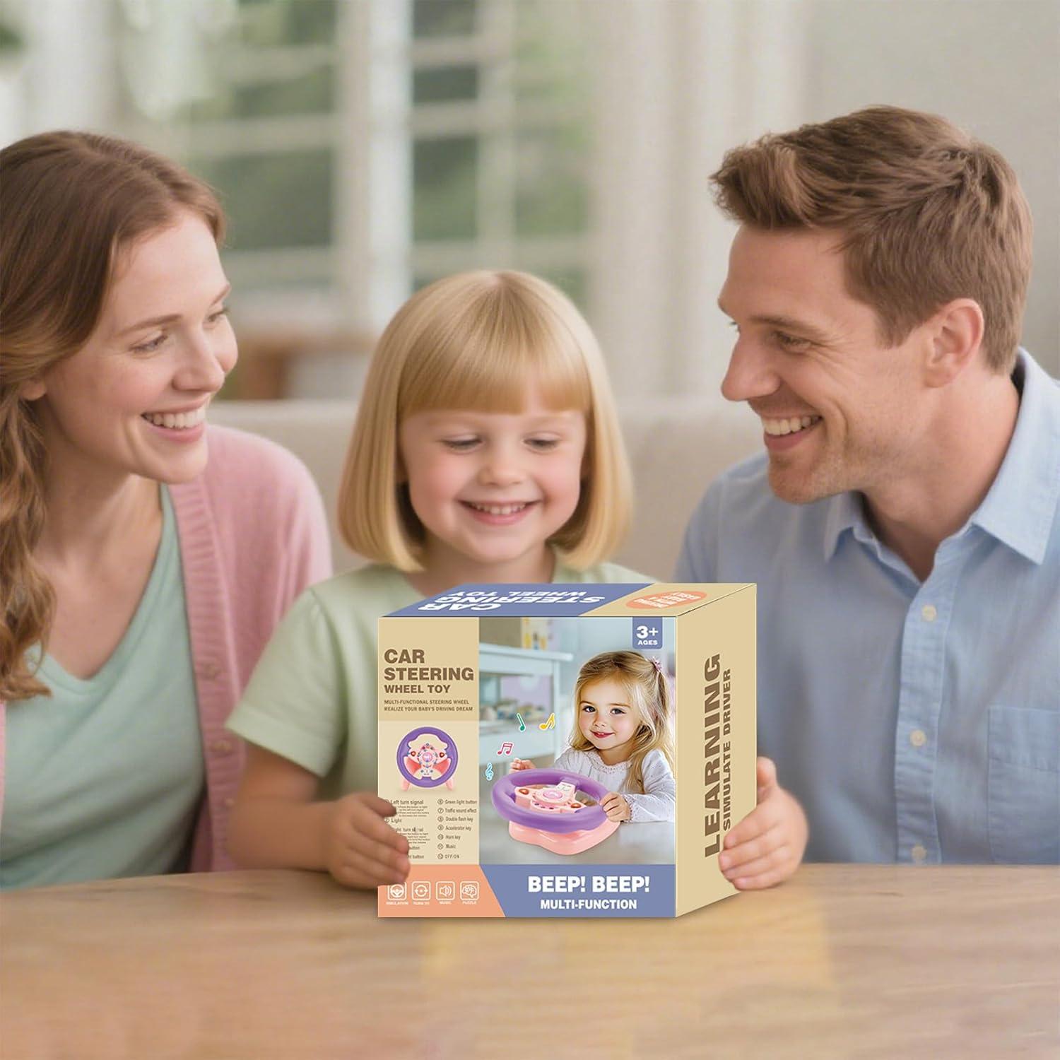 Volante de Juguete RedCrab para Niños con Luz y Música