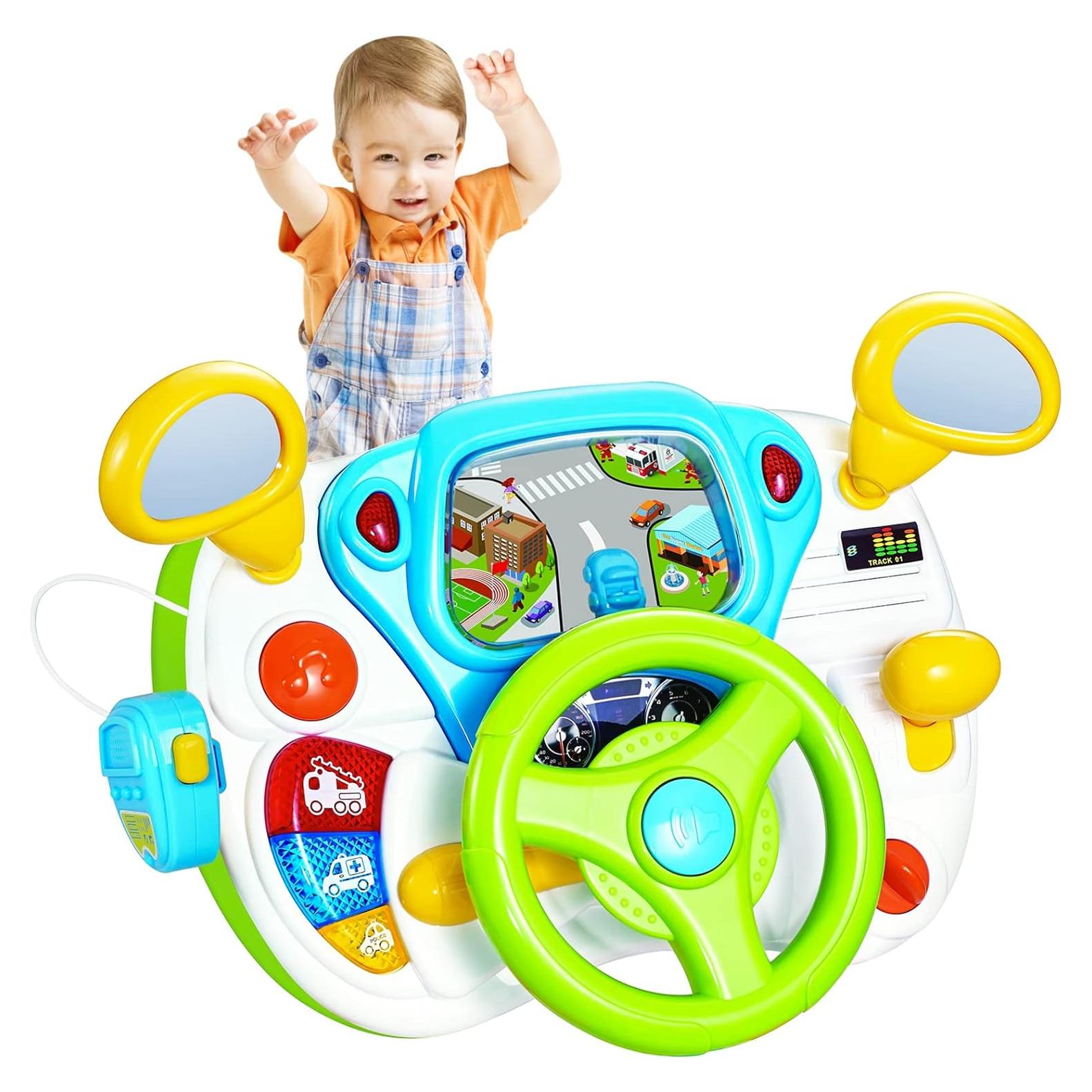 Volante Interactivo Fisca para Niños 1-3 Años con Música y Luz