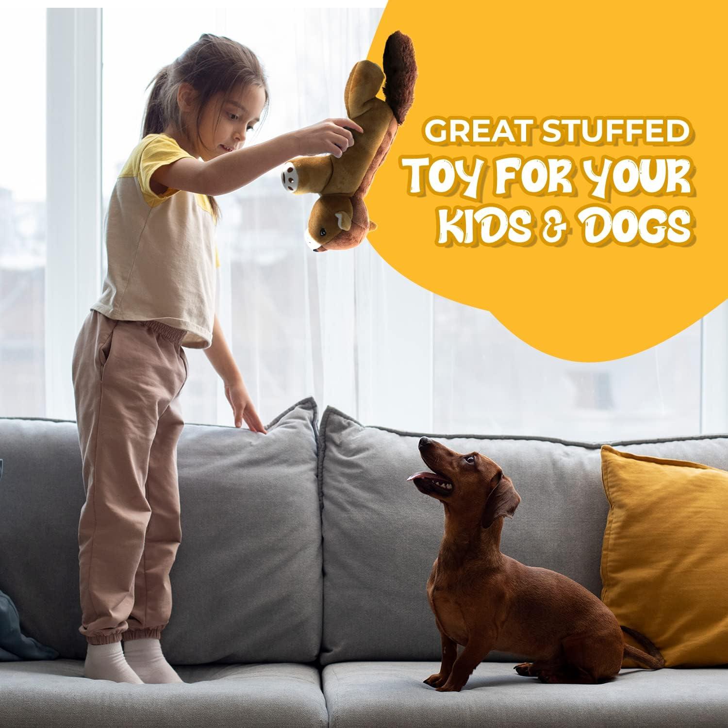 Juguete de Peluche Ardilla Perro Perro 25.4cm Suave y Duradero