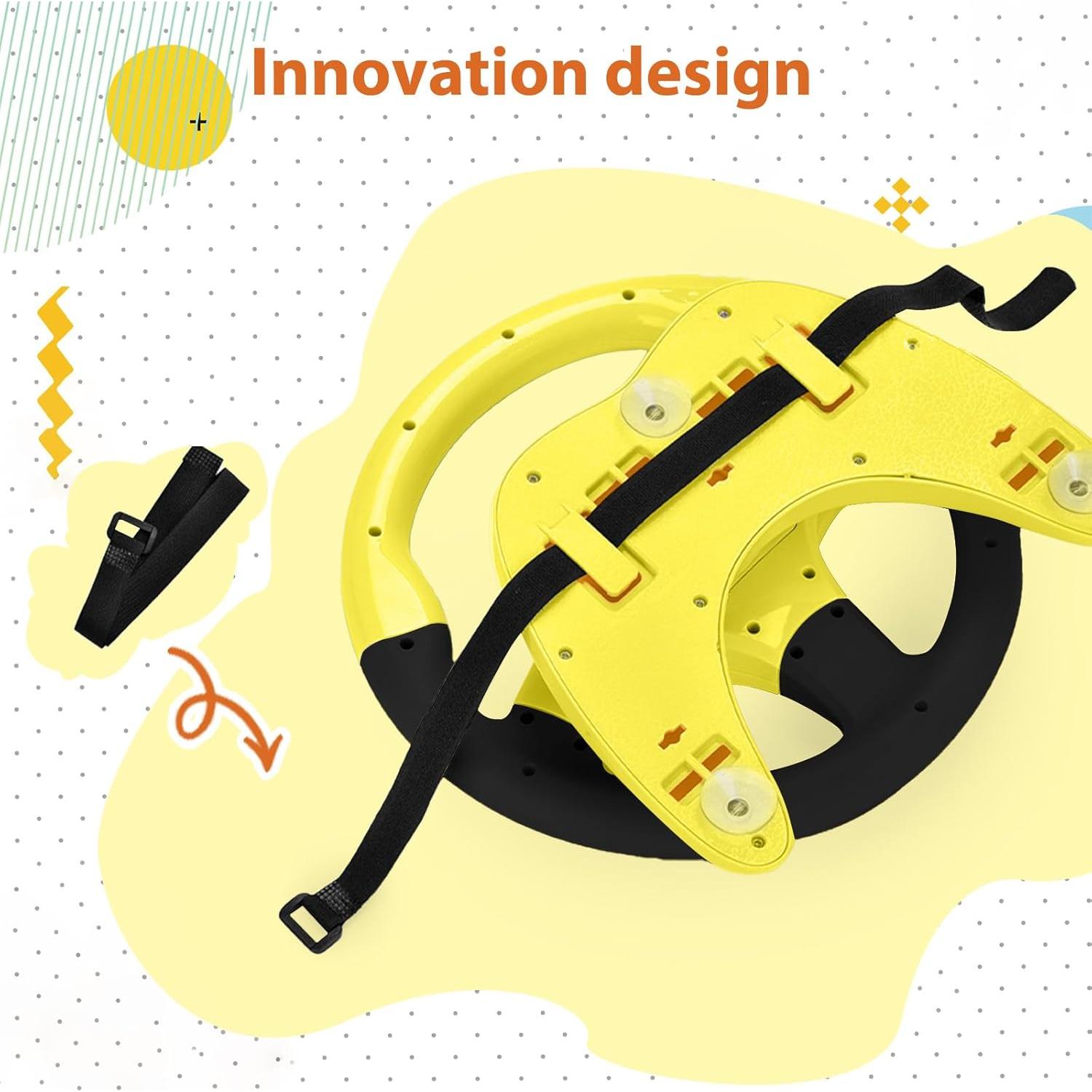 Volante JINren con Pedales y Luz para Niños Amarillo