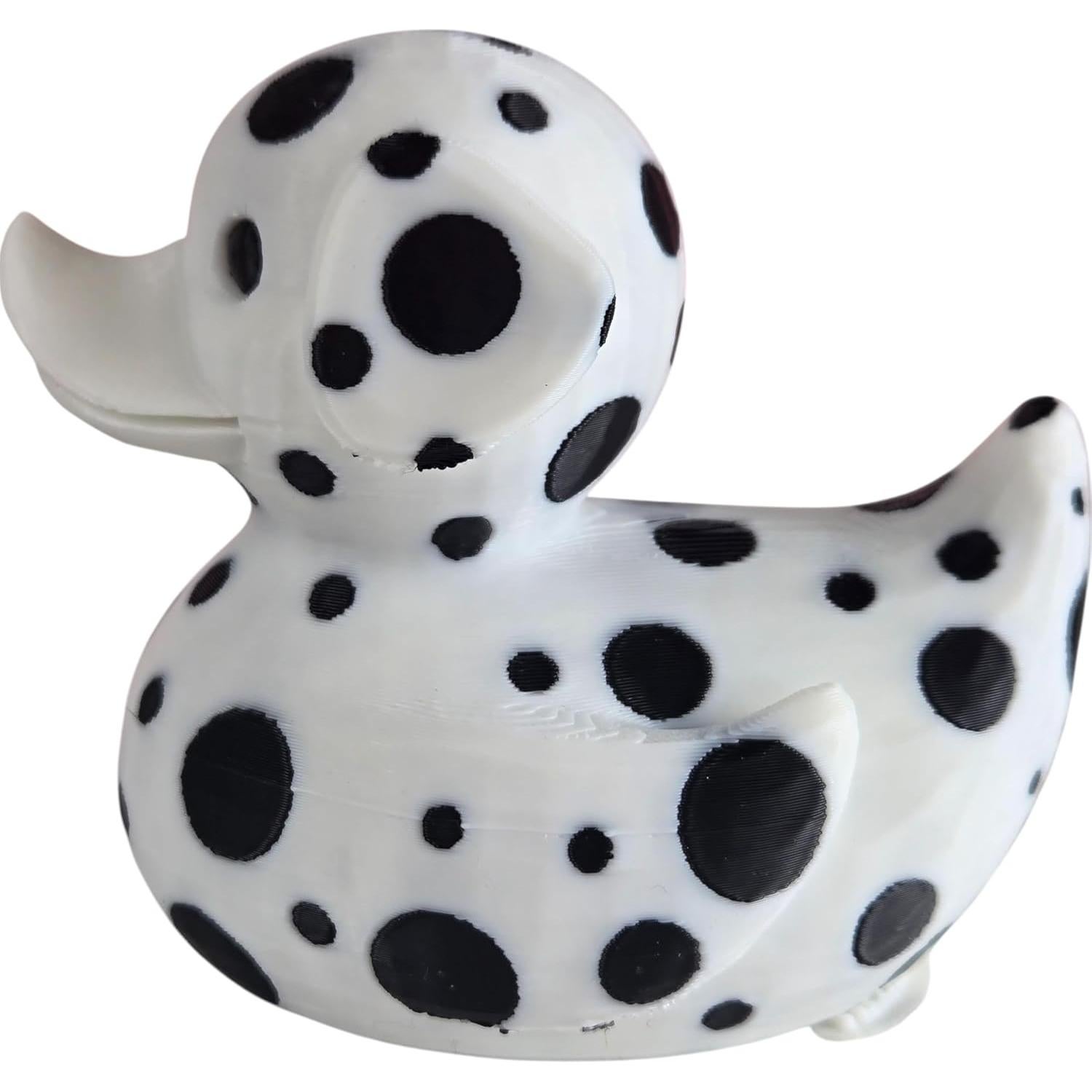 Figurita Pato Dálmata 3D - Decoración Ecológica para Auto y Oficina