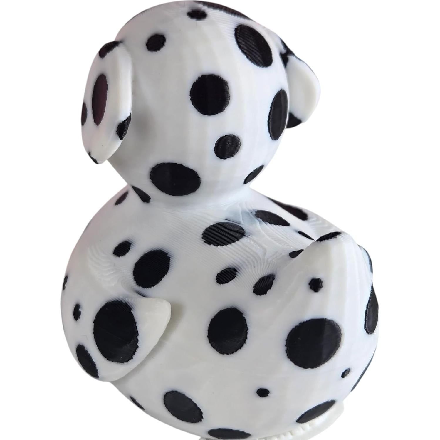 Figurita Pato Dálmata 3D - Decoración Ecológica para Auto y Oficina