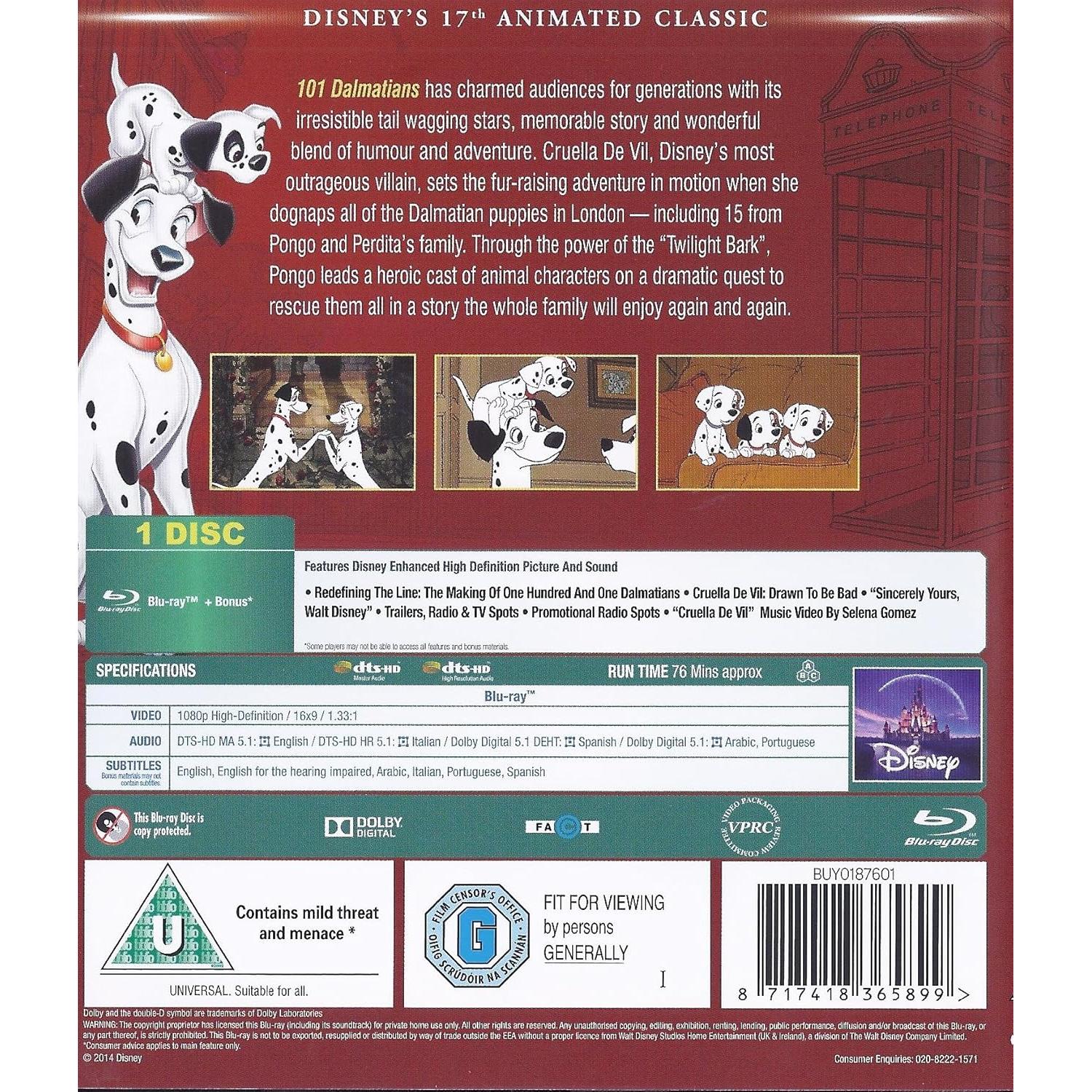 101 Dálmatas y La Dama y el Vagabundo Blu-ray Disney