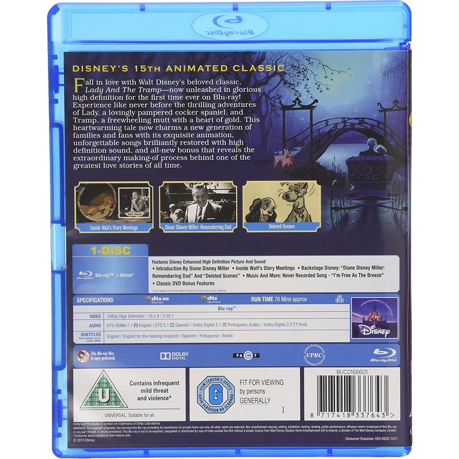 101 Dálmatas y La Dama y el Vagabundo Blu-ray Disney